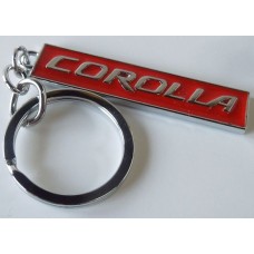 Брелок Corolla надпись 2-х сторонний прямоуг. металл